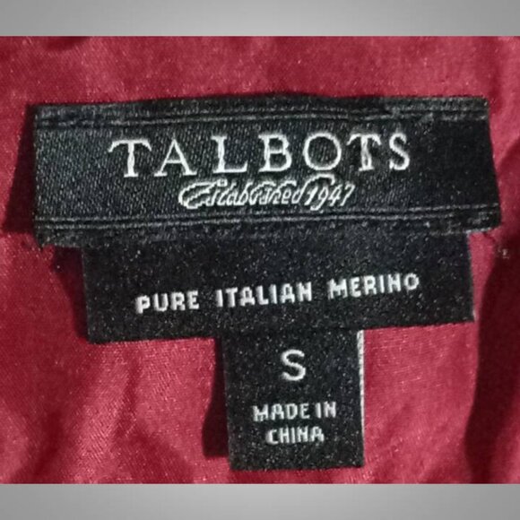 ITALIAN MERINO WOOL Talbots red dress size small - Picture 6 of 7